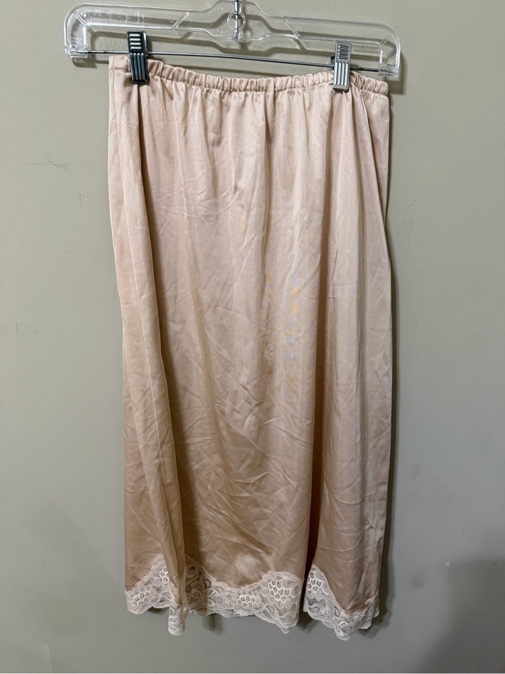 Warner Vintage beautiful Women's Lace-Hem Slip Skirt - Blush y2k retro